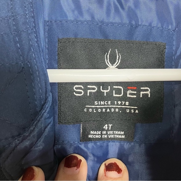 Spyder Expedition navy blue snow pants size 4t - Picture 3 of 8